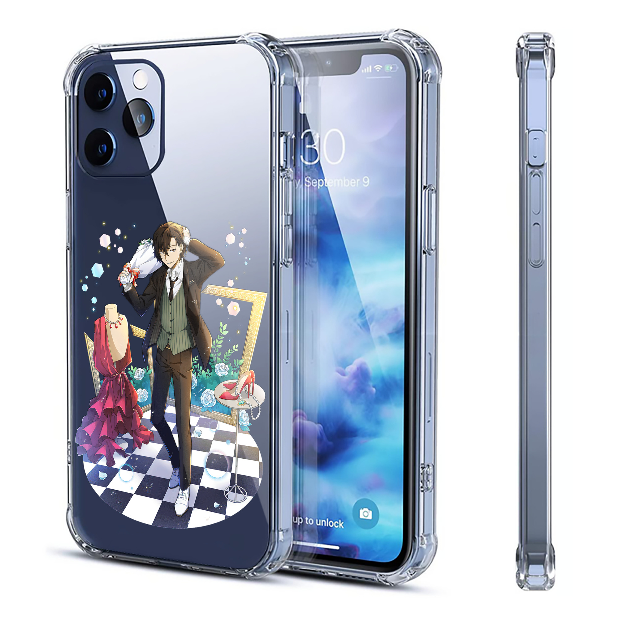 （画像用） 文豪ストレイドッグス Bungo Stray Dogs 【iPhone 12シリーズ対応】透明スマホケース（クリアソフトケース）